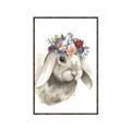 Picture of Sweet Floral Bunny _GroupedProduct_Rectangle_Portrait_Canvas_Framed_