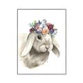Picture of Sweet Floral Bunny _GroupedProduct_Rectangle_Portrait_Canvas_Framed_