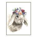 Picture of Sweet Floral Bunny _GroupedProduct_Rectangle_Portrait_Canvas_Framed_