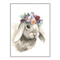 Picture of Sweet Floral Bunny _GroupedProduct_Rectangle_Portrait_Canvas_Framed_