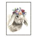 Picture of Sweet Floral Bunny _GroupedProduct_Rectangle_Portrait_Canvas_Framed_