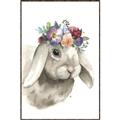 Picture of Sweet Floral Bunny _GroupedProduct_Rectangle_Portrait_Canvas_Framed_