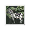 Picture of Zebra In The Jungle _GroupedProduct_Square_Canvas_Framed_