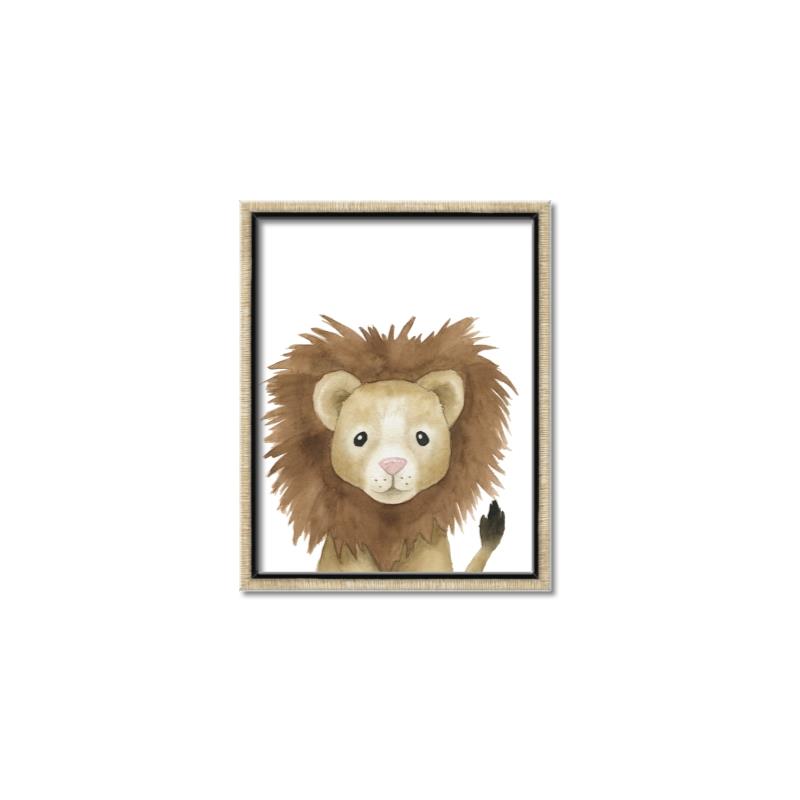 Picture of Sweet Lion _GroupedProduct_Rectangle_Portrait_Canvas_Framed_
