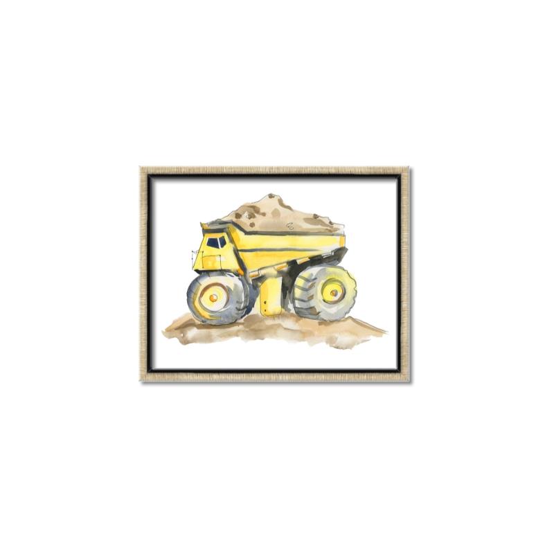 Picture of Yellow Tractor II _GroupedProduct_Rectangle_Landscape_Canvas_Framed_