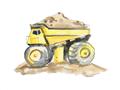 Picture of Yellow Tractor II _GroupedProduct_Rectangle_Landscape_Unframed_Print_Only_