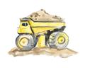 Picture of Yellow Tractor II _GroupedProduct_Rectangle_Landscape_Unframed_Print_Only_