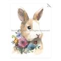 Picture of Sweet Floral Bunny I _GroupedProduct_Rectangle_Portrait_Unframed_Print_Only_