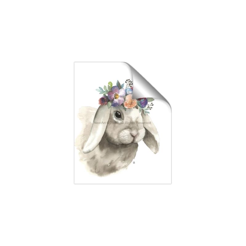 Picture of Sweet Floral Bunny _GroupedProduct_Rectangle_Portrait_Unframed_Print_Only_