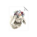 Picture of Sweet Floral Bunny _GroupedProduct_Rectangle_Portrait_Unframed_Print_Only_