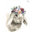 Picture of Sweet Floral Bunny _GroupedProduct_Rectangle_Portrait_Unframed_Print_Only_