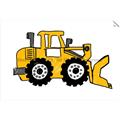 Picture of Yellow Dozer _GroupedProduct_Rectangle_Landscape_Unframed_Print_Only_