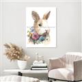 Picture of Sweet Floral Bunny I _GroupedProduct_Rectangle_Portrait_Unframed_Print_Only_