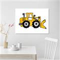 Picture of Yellow Dozer _GroupedProduct_Rectangle_Landscape_Unframed_Print_Only_