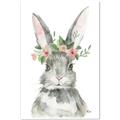 Picture of Floral Bunny _GroupedProduct_Rectangle_Portrait_Canvas_
