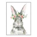 Picture of Floral Bunny _GroupedProduct_Rectangle_Portrait_Canvas_Framed_