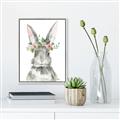 Picture of Floral Bunny _GroupedProduct_Rectangle_Portrait_Canvas_Framed_