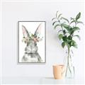 Picture of Floral Bunny _GroupedProduct_Rectangle_Portrait_Canvas_Framed_