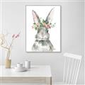 Picture of Floral Bunny _GroupedProduct_Rectangle_Portrait_Canvas_Framed_