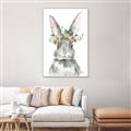 Picture of Floral Bunny _GroupedProduct_Rectangle_Portrait_Canvas_Framed_