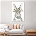 Picture of Floral Bunny _GroupedProduct_Rectangle_Portrait_Unframed_Print_Only_