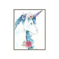 Picture of Blue Unicorn _GroupedProduct_Rectangle_Portrait_Canvas_Framed_