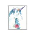 Picture of Blue Unicorn _GroupedProduct_Rectangle_Portrait_Canvas_Framed_