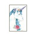 Picture of Blue Unicorn _GroupedProduct_Rectangle_Portrait_Canvas_Framed_