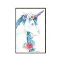 Picture of Blue Unicorn _GroupedProduct_Rectangle_Portrait_Canvas_Framed_