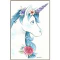 Picture of Blue Unicorn _GroupedProduct_Rectangle_Portrait_Canvas_Framed_