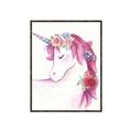 Picture of Pink Unicorn _GroupedProduct_Rectangle_Portrait_Canvas_Framed_
