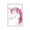 Picture of Pink Unicorn _GroupedProduct_Rectangle_Portrait_Canvas_Framed_