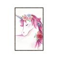 Picture of Pink Unicorn _GroupedProduct_Rectangle_Portrait_Canvas_Framed_