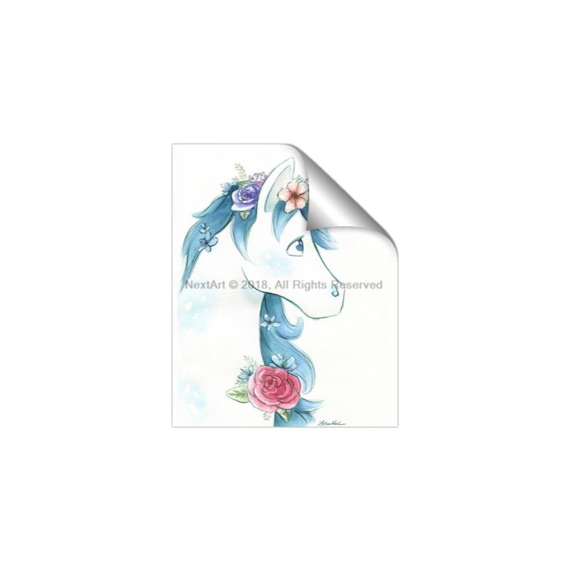 Picture of Blue Unicorn _GroupedProduct_Rectangle_Portrait_Unframed_Print_Only_