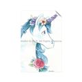 Picture of Blue Unicorn _GroupedProduct_Rectangle_Portrait_Unframed_Print_Only_