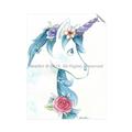 Picture of Blue Unicorn _GroupedProduct_Rectangle_Portrait_Unframed_Print_Only_