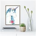 Picture of Blue Unicorn _GroupedProduct_Rectangle_Portrait_Canvas_Framed_