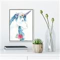 Picture of Blue Unicorn _GroupedProduct_Rectangle_Portrait_Canvas_Framed_