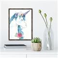 Picture of Blue Unicorn _GroupedProduct_Rectangle_Portrait_Canvas_Framed_