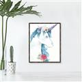 Picture of Blue Unicorn _GroupedProduct_Rectangle_Portrait_Canvas_Framed_