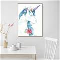 Picture of Blue Unicorn _GroupedProduct_Rectangle_Portrait_Canvas_Framed_