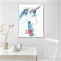 Picture of Blue Unicorn _GroupedProduct_Rectangle_Portrait_Canvas_Framed_