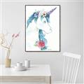 Picture of Blue Unicorn _GroupedProduct_Rectangle_Portrait_Canvas_Framed_