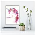 Picture of Pink Unicorn _GroupedProduct_Rectangle_Portrait_Canvas_Framed_