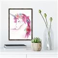 Picture of Pink Unicorn _GroupedProduct_Rectangle_Portrait_Canvas_Framed_