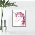 Picture of Pink Unicorn _GroupedProduct_Rectangle_Portrait_Canvas_Framed_