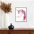 Picture of Pink Unicorn _GroupedProduct_Rectangle_Portrait_Canvas_Framed_