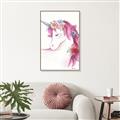 Picture of Pink Unicorn _GroupedProduct_Rectangle_Portrait_Canvas_Framed_