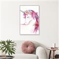 Picture of Pink Unicorn _GroupedProduct_Rectangle_Portrait_Canvas_Framed_