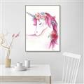 Picture of Pink Unicorn _GroupedProduct_Rectangle_Portrait_Canvas_Framed_